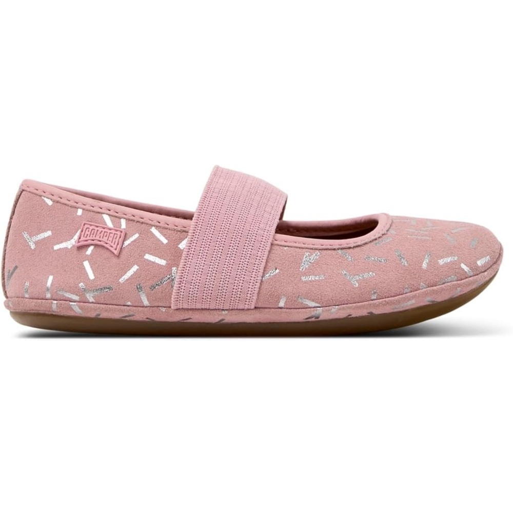 Camper Pink Mary Jane Shoes with Silver Sparkle Accents - Picture 3 of 6